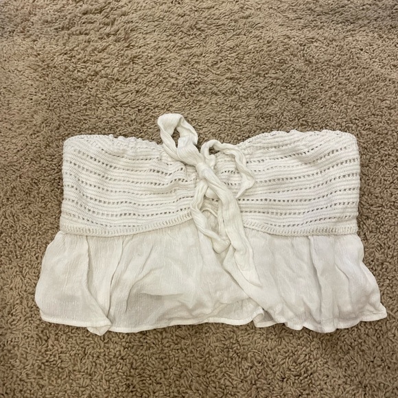 Strapless white laced top - Picture 2 of 4